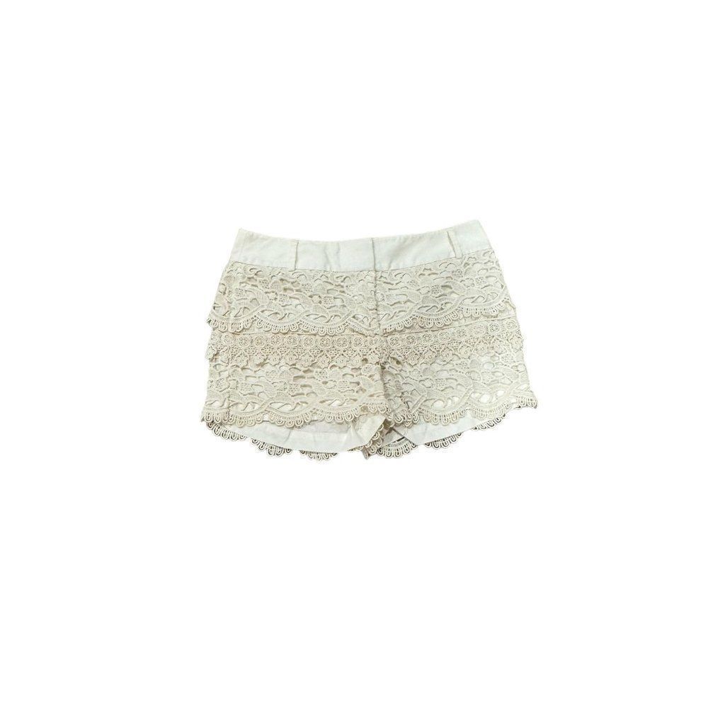 Loft Crochet Cream Shorts Sz 2